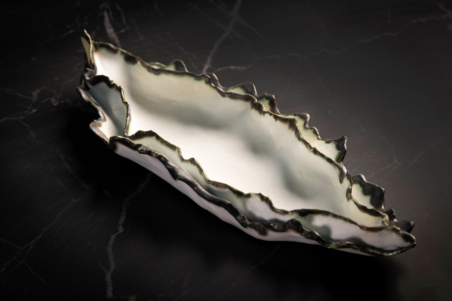 Teardrop Tray Burnt Porcelain