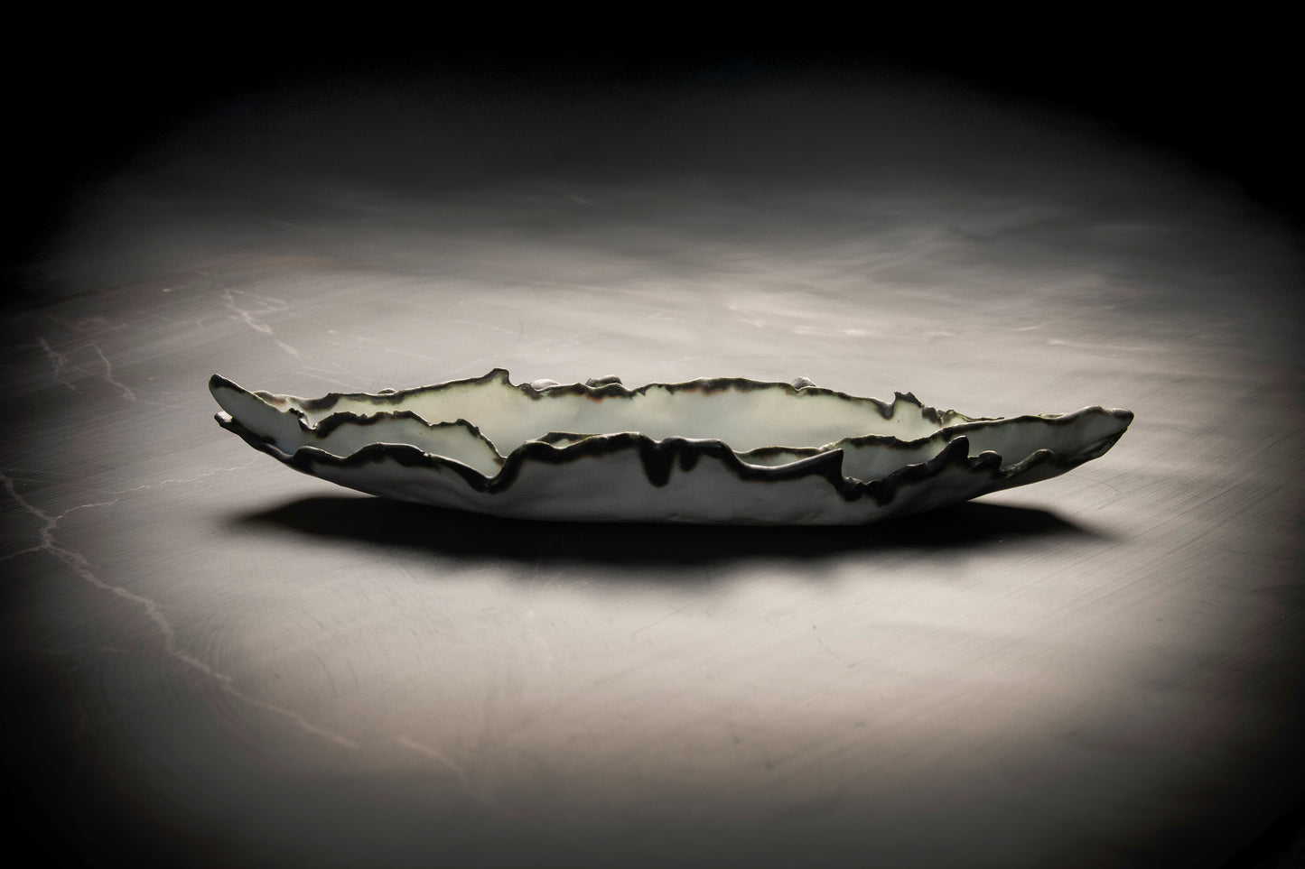 Teardrop Tray Burnt Porcelain