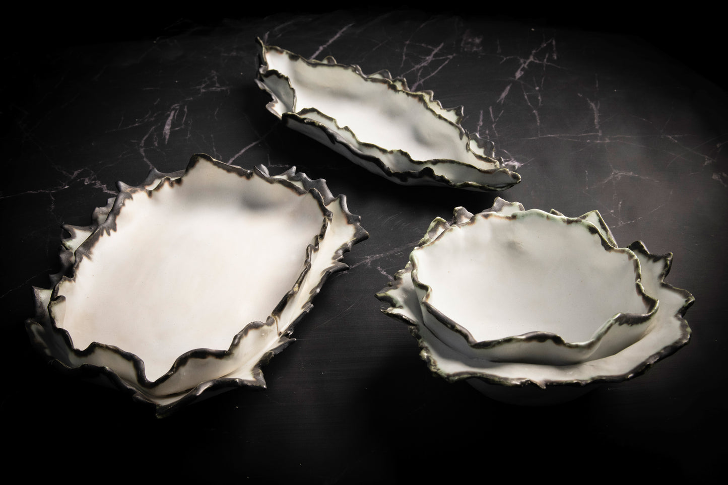 Oval Tray Burnt Porcelain