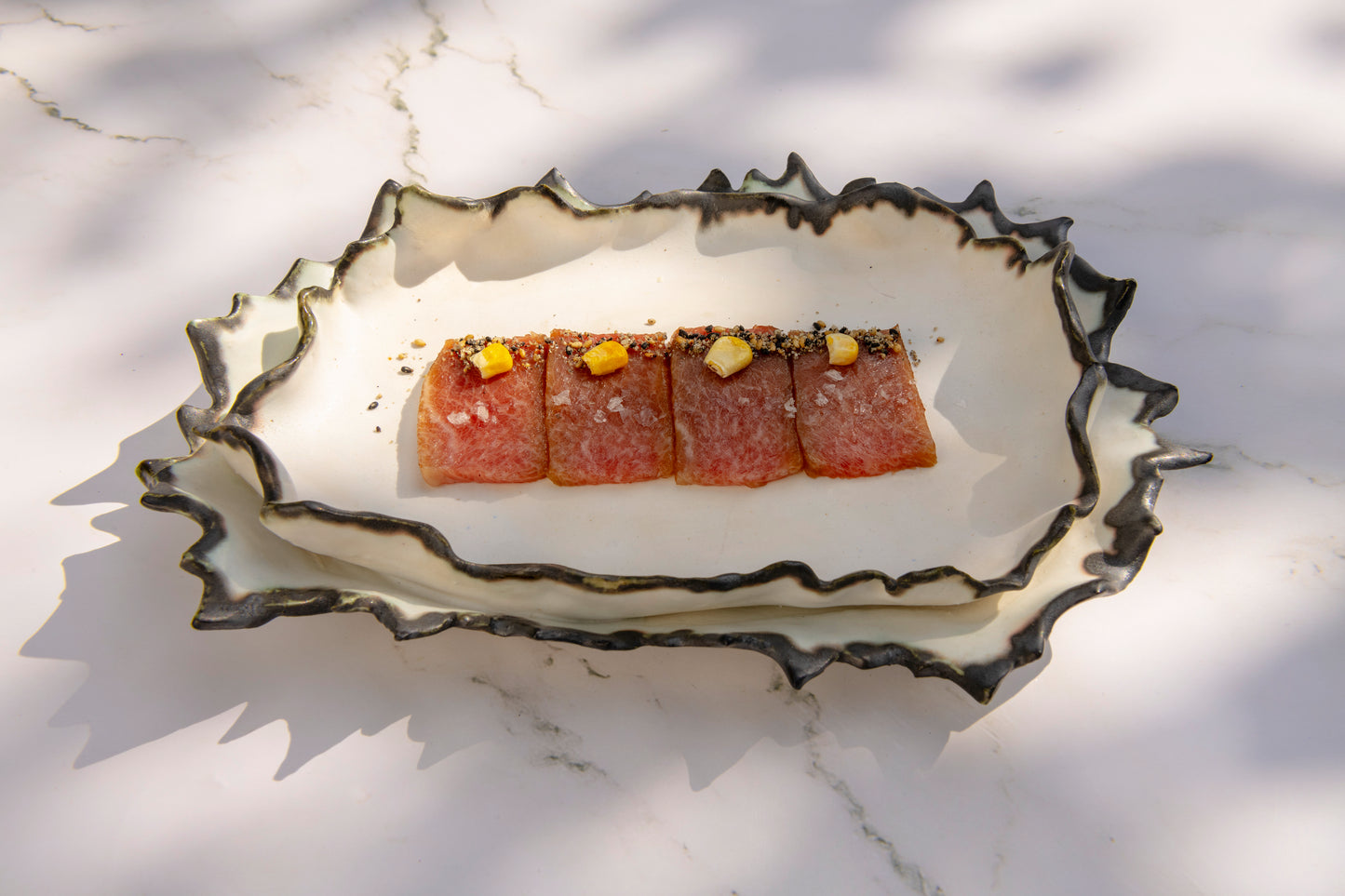 Oval Tray Burnt Porcelain