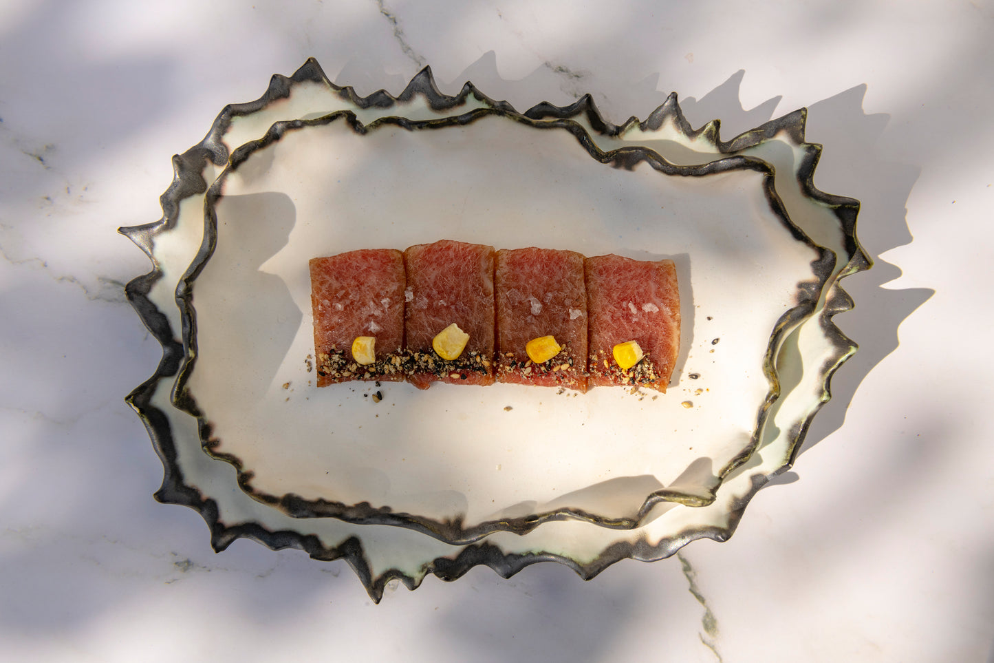 Oval Tray Burnt Porcelain