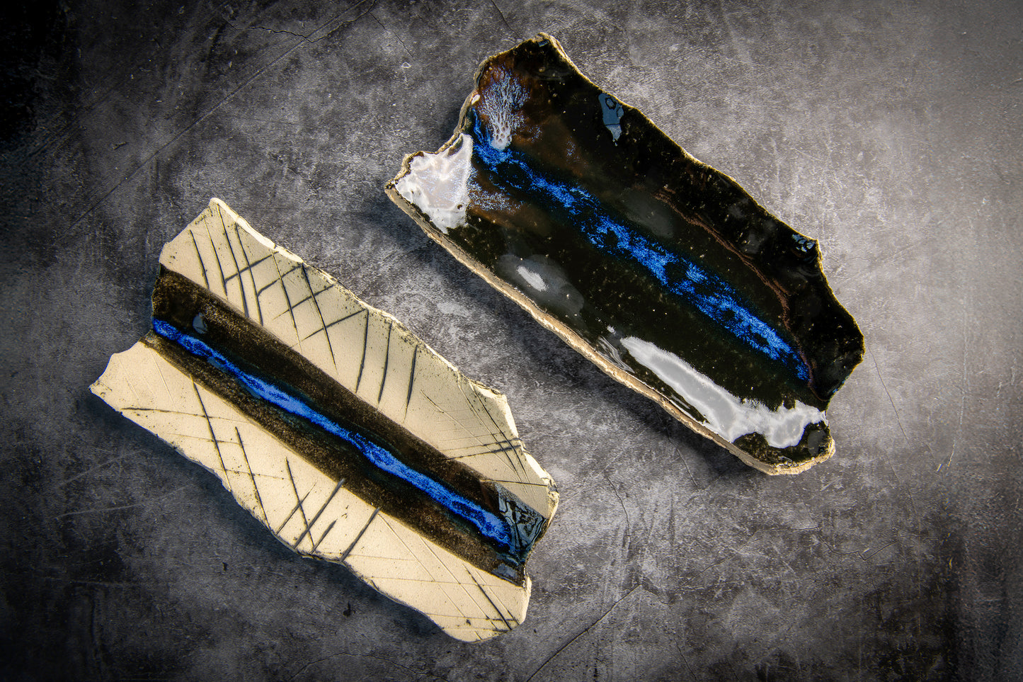 Scratches Deep Blue Tray