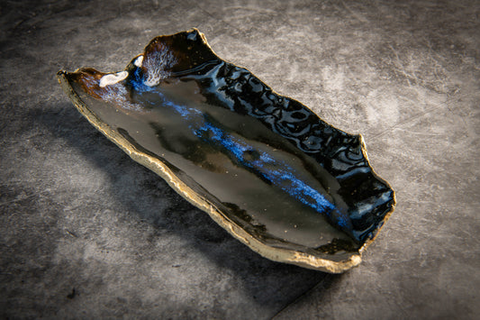 Scratches Deep Blue Tray